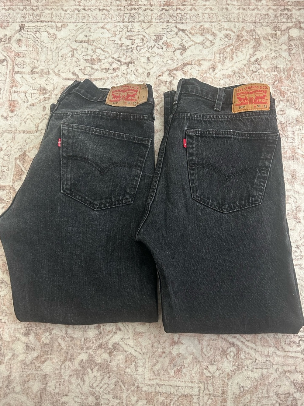 🪴Levi's Men's 501 Black Straight Jeans - Twin Pair🪴